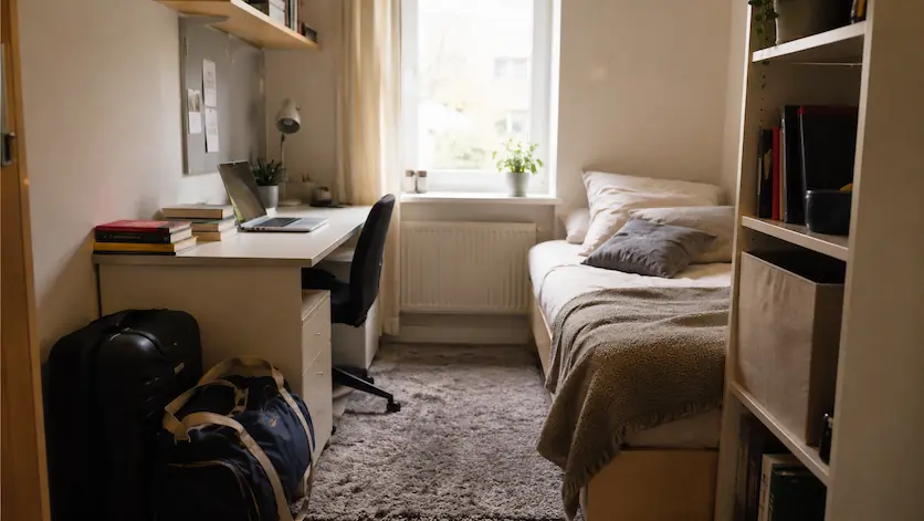 Más espacio en una pequeña habitación de estudiante